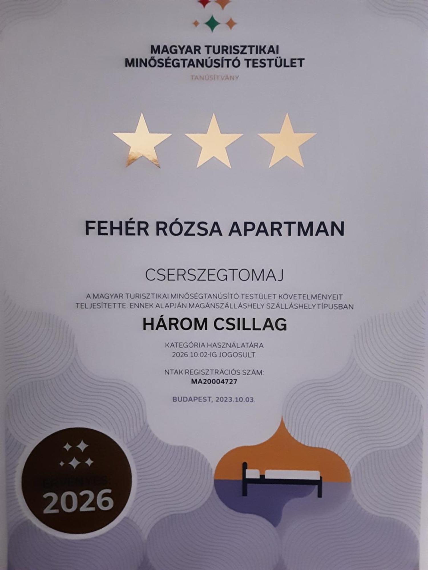 Feher Rozsa Apartman Cserszegtomaj Exterior foto